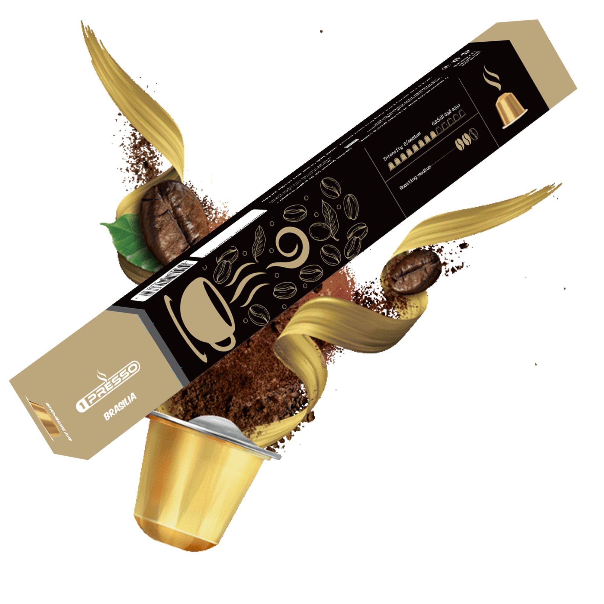 100% arabica coffee capsule by 1presso compatible with nespresso