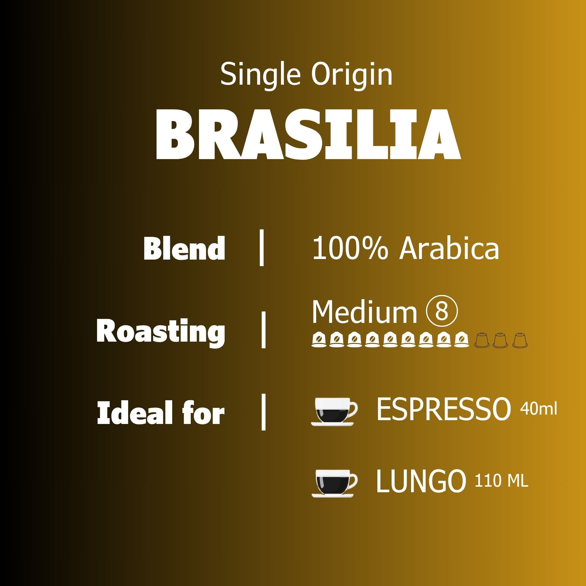 1Presso brasilia coffee capsules single origin brazil coffee 100% arabica