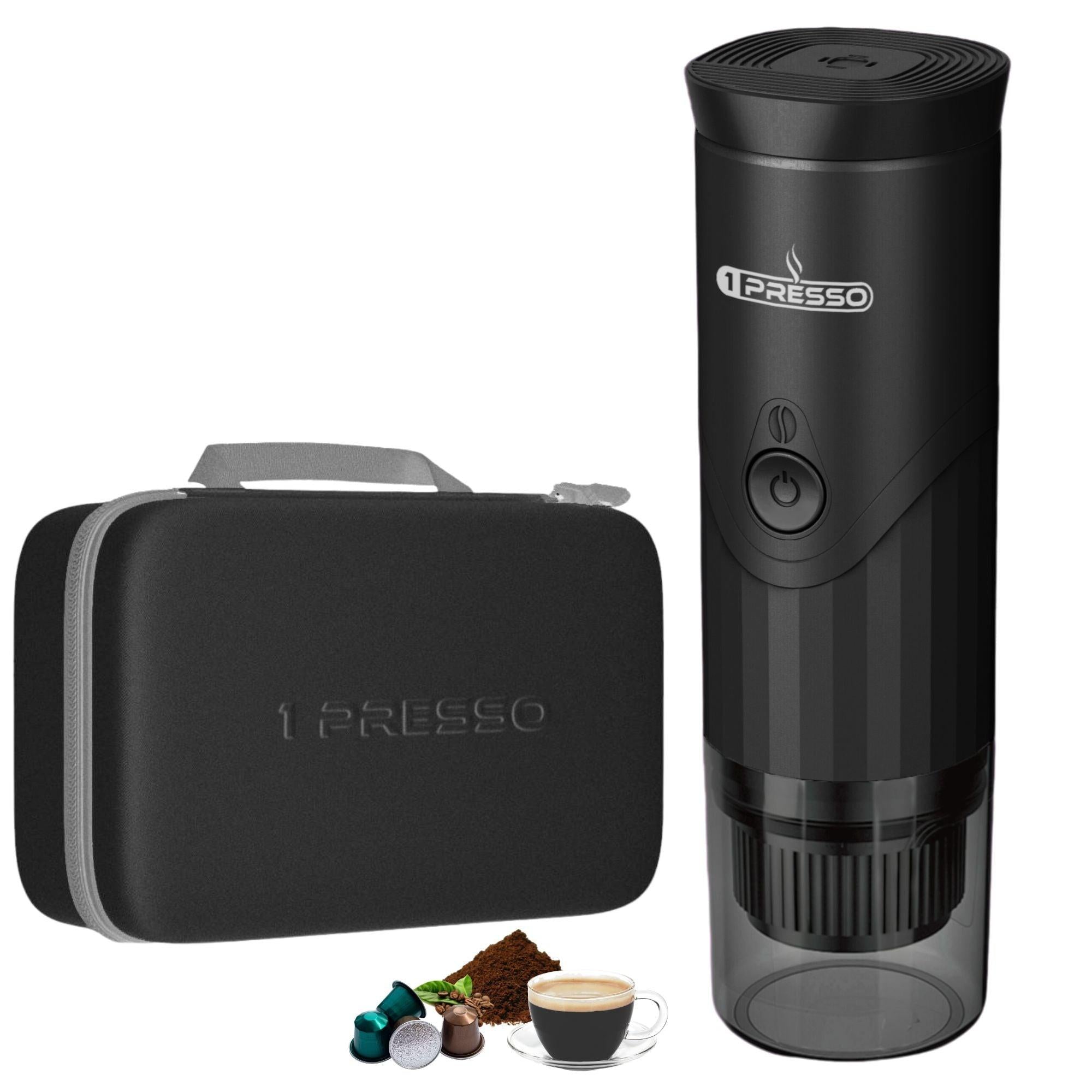 1presso pro portable automatic coffee maker black color