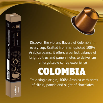single origin 1presso colombia coffee capsule medium roast nespresso