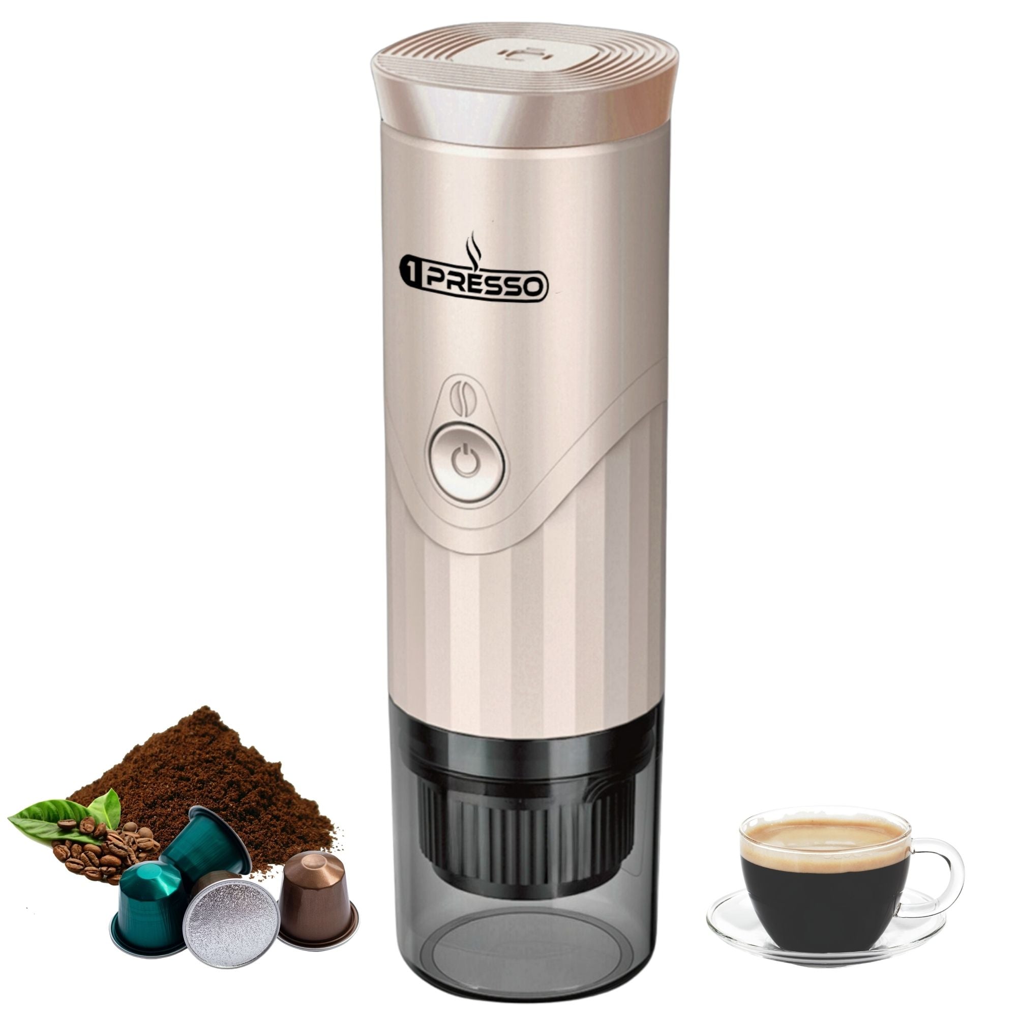 elegant portable espresso maker from 1presso with 1 year warranty in UAE
