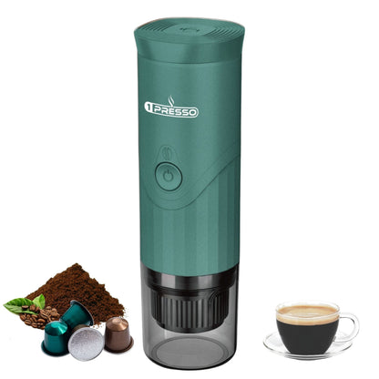 1Presso pro portable espresso coffee machine teal green color 