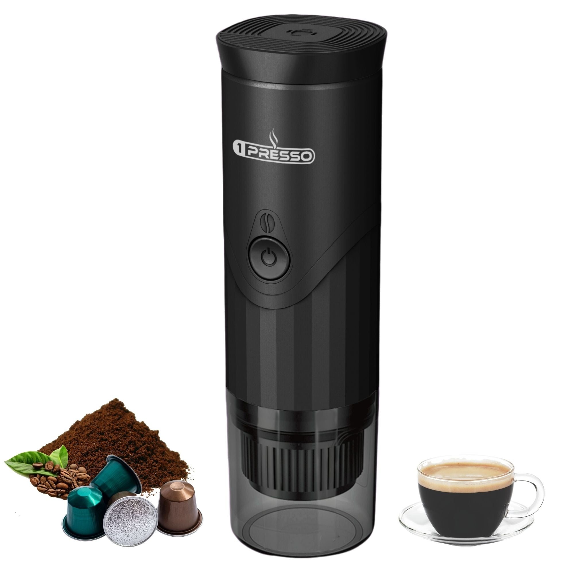 Enjoy your coffee anywhere and anytime with 1Presso PRO fully automatic portable coffee maker