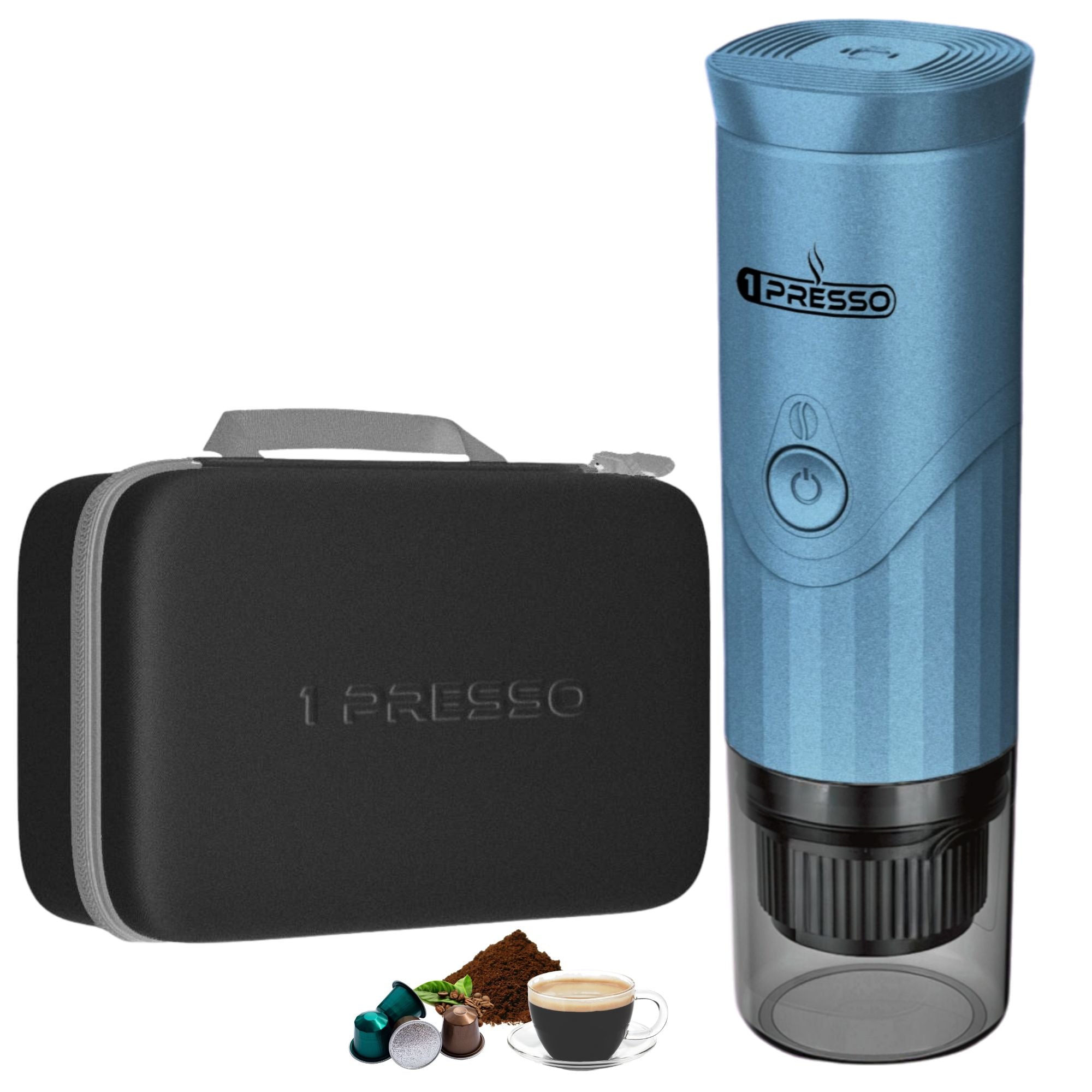 1Presso pro portable espresso machine blue 