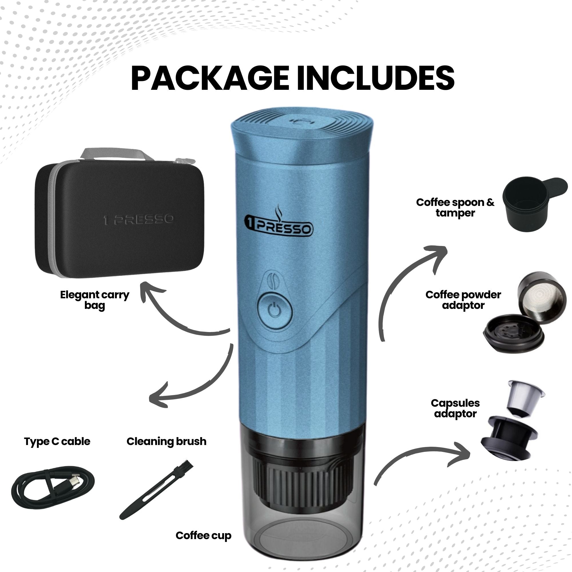 1presso enjoy your coffee anywhere and anytime